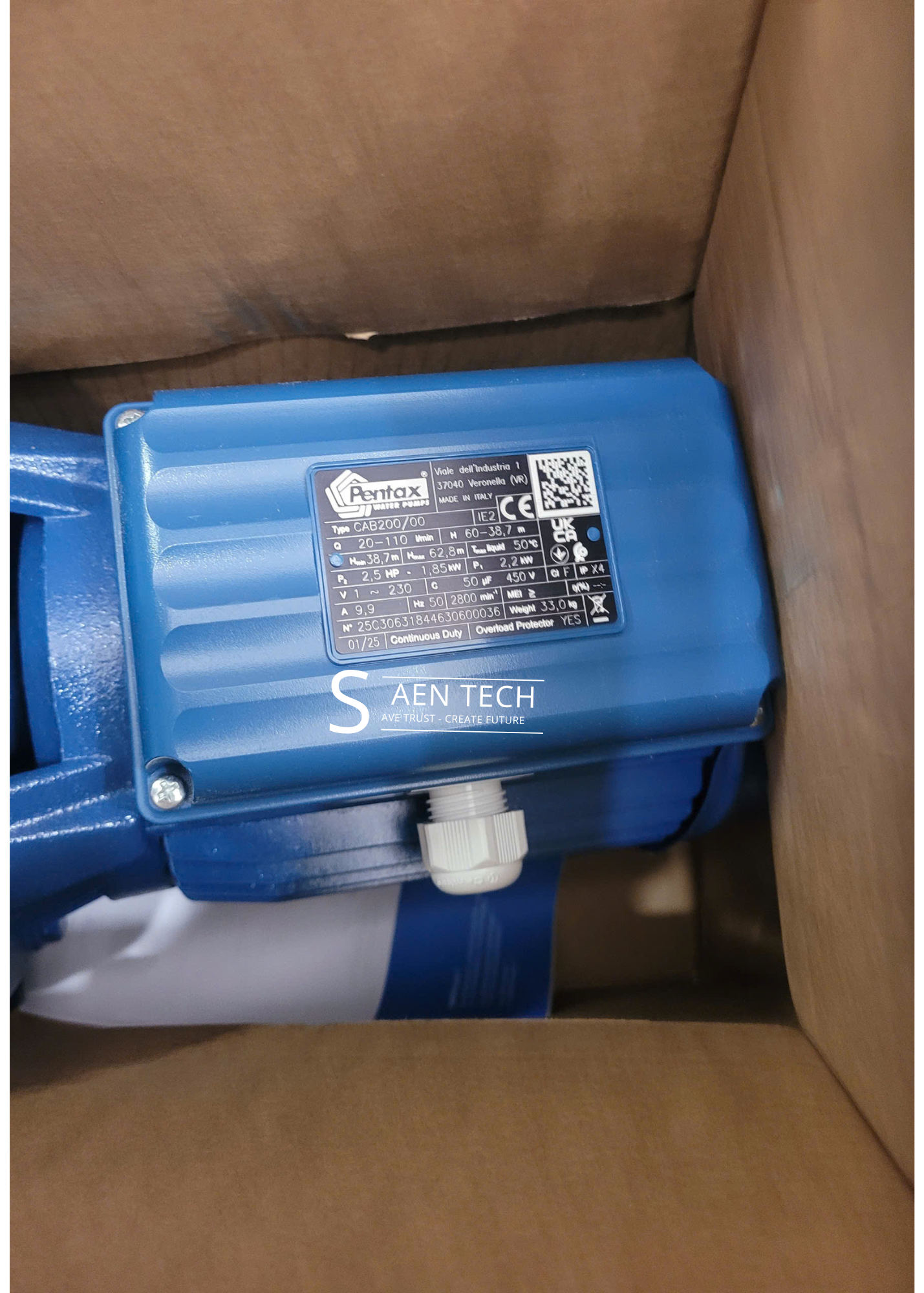 Máy bơm nước trục ngang Pentax CAB 200/00 – 2.5Hp