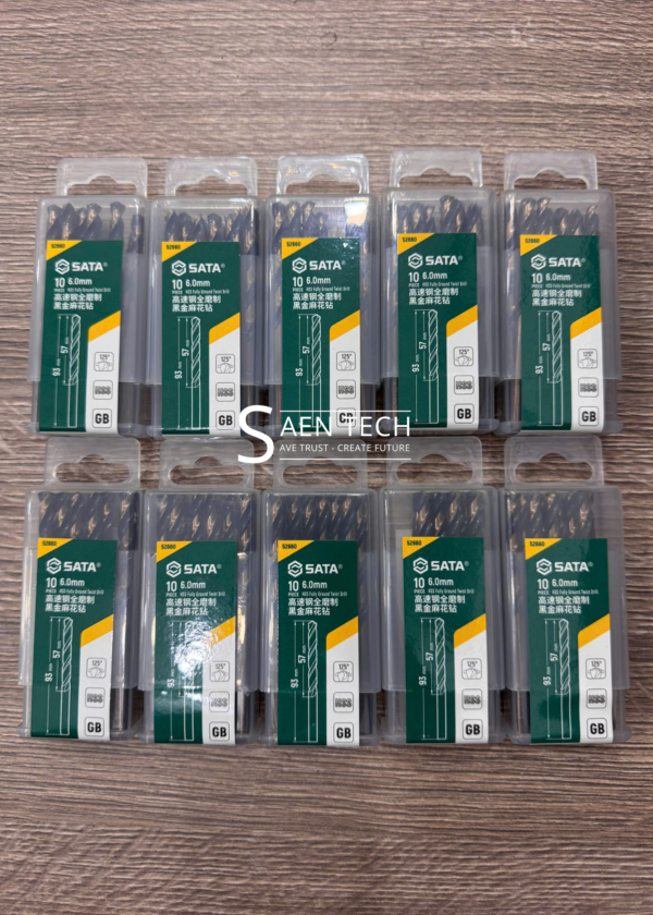 Bộ 10 Mũi Khoan Mạ Vàng SATA 52660