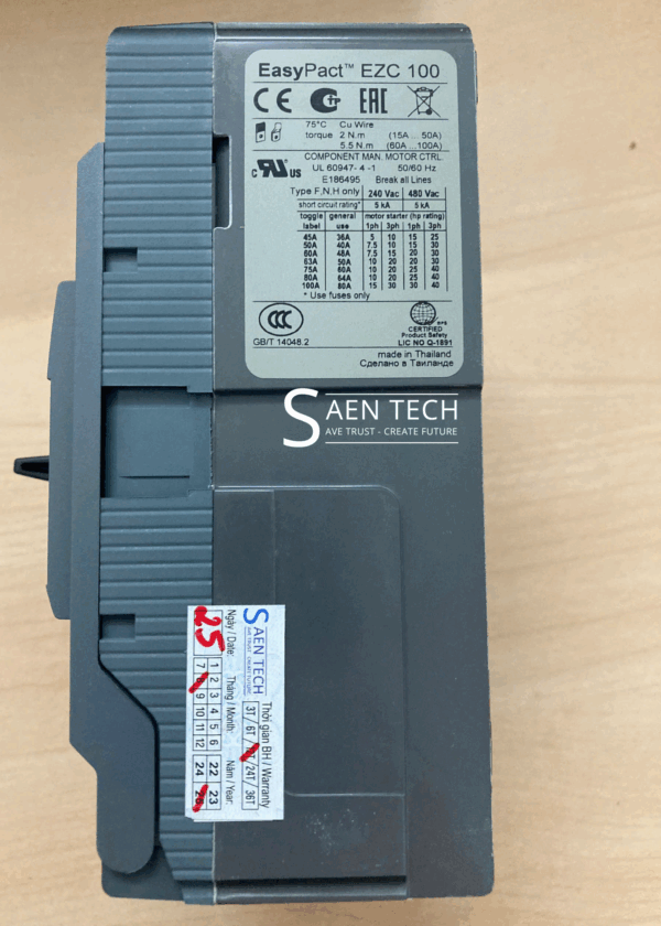 Cầu dao tự động EZC 3P 100A EZC100F3100