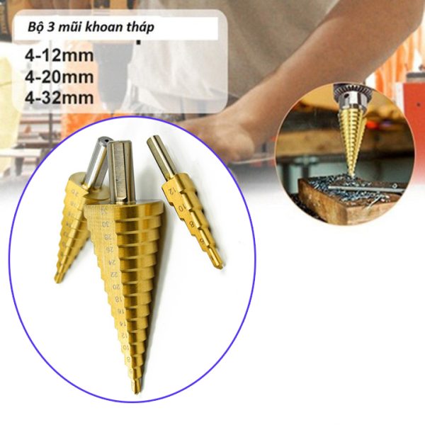 KHOAN THÁP THẲNG BỘ 3 MŨI LS
