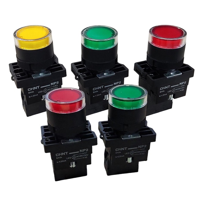 Nút nhấn (chuyển mạch 3 vị trí): NP2-ED33